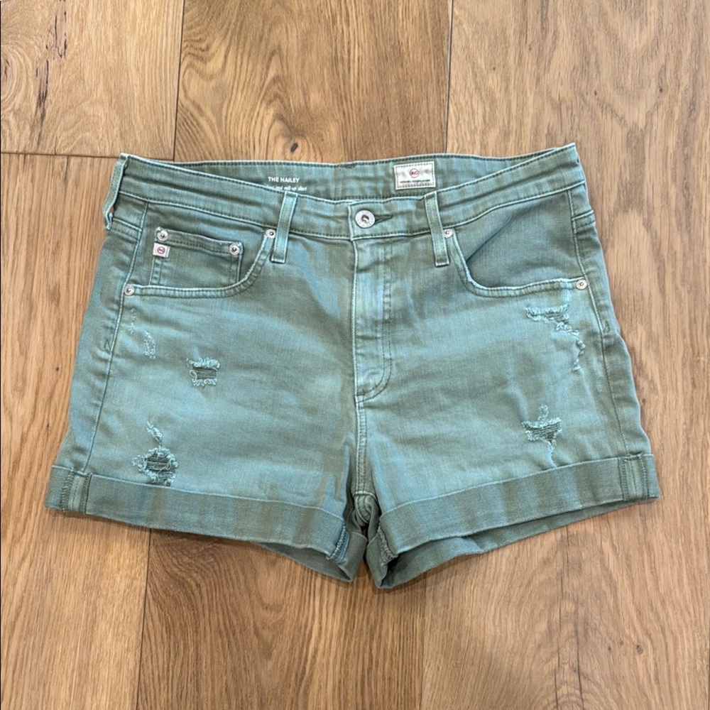 AG Women's Green Denim Shorts size 29